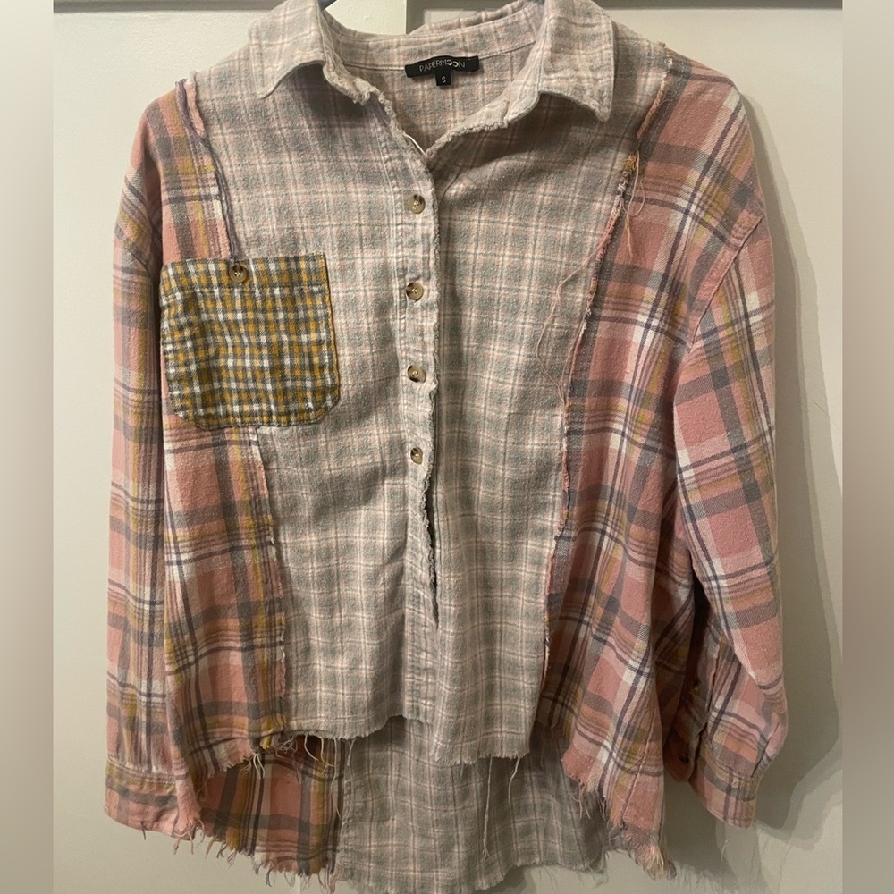 PAPERMOON vintage plaid shacket, size small